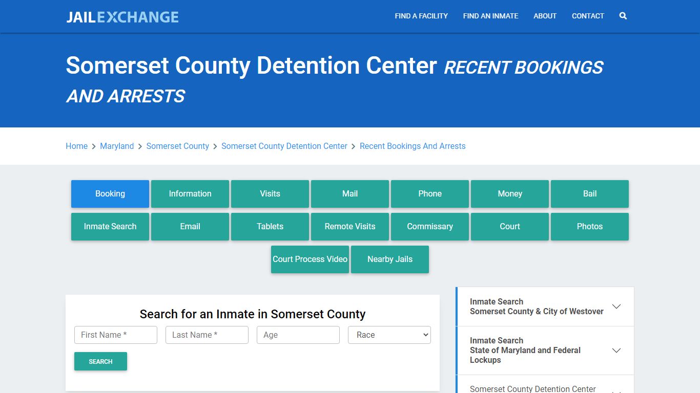 Somerset County Detention Center Recent Bookings And Arrests