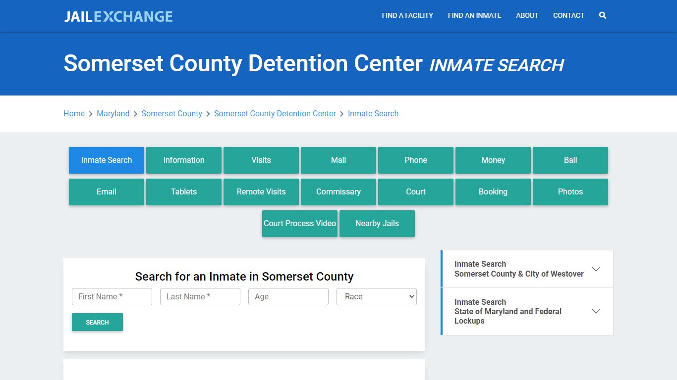 Somerset County Detention Center Inmate Search - Jail Exchange